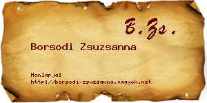 Borsodi Zsuzsanna névjegykártya